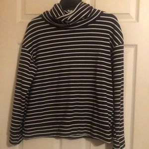 velour striped turtleneck, worn three times